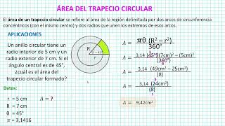 Área del Trapecio Circular [upl. by Anelrad]