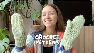 🧤 CROCHET MITTENS  beginner friendly step by step tutorial [upl. by Ticon]