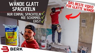 Wände Glatt spachteln im Altbau Nach diesem Video bist du ein Profi [upl. by Merriott828]