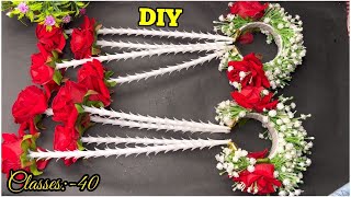 Rose Flower Hand Gajre  Flower gajre Payalcreations artificialflowers gajre diy [upl. by Hairu149]