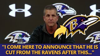 NOW HARBAUGH ANNOUNCES BIG CUT OF RAVENS STAR REASON REVEALED RAVENS NEWS [upl. by Arayt]