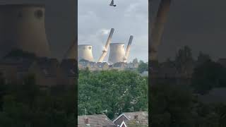 Ferrybridge power station demolition 220821 [upl. by Nellahs]