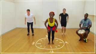 Fiveish Minute Dance Lesson  African Dance Lesson 3 Dancing on the Clock [upl. by Farmelo449]