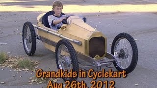 Grandkids in Cyclekart 08 26 2012 [upl. by Bradeord]