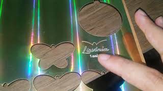 MDF  Papel Lamicote na CNC Laser diodo [upl. by Safoelc]