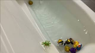 Bathtub Filling ASMR  Full Pressure Fill with Floating Ducks 3 Hour Loop [upl. by Pinter]