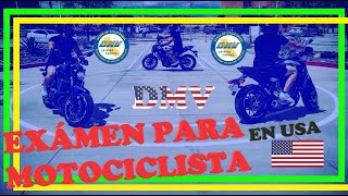 COMO SACAR LA LICENCIA DE MOTOCICLISTA EN USA DMV MOTORCYCLE DRIVING TEST [upl. by Shewchuk]