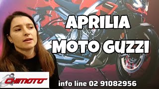 APRILIA E MOTO GUZZI NOVITÀ EICMA CON ALICE CHIMOTO [upl. by Nadnal]