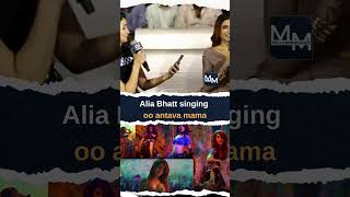 Alia Bhatt singing Oo antava mama Song for Samantha  Jigra Movie Pre Release Event  MM Tollywood [upl. by Zulema]