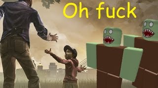 Telltales Walking Dead deaths with the Roblox death sound [upl. by Neeluj]