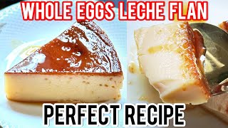 Whole Egg Leche Flan Recipe [upl. by Ydnerb988]