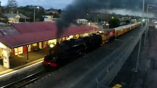 Ja1271 amp DBR1254 passing Southbound Container train Sunday Evening  Pukekohe  25th September 2022 [upl. by Yeltsew]