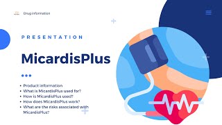 MicardisPlus  Product information uses dosage mechanism  telmisartan  hydrochlorothiazide [upl. by Barnabe14]