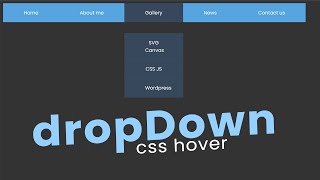 Easiest Dropdown Hover Menu with HTML CSS Only [upl. by Atalie]