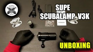 SUPE SCUBALAMP V3K DIVE LIGHT UNBOXING [upl. by Wanids]