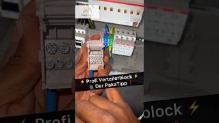 🙋🏾‍♂️⚡️Profi Verteilerblock strom elektriker elektrik elektro strom kabel electrician diy [upl. by Sammer406]