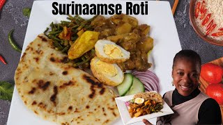 Surinaamse Roti Recept  Zelf Roti Kip Aardappel maken  In de keuken van Sirmean [upl. by Alleira]