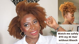 How I Safely Colour my 4C Natural Hair without Bleach  Creme of Nature Honey Blonde  Kenny Olapade [upl. by Kendall465]