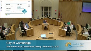 City of Cambridge Planning amp Development Special  Feb 12 2018 [upl. by Cathrine]