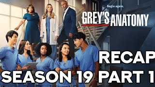 Grey´s Anatomy  Season 19 Part 1 Recap [upl. by Vinna]