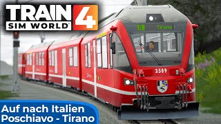 Berninabahn Im Allegra nach Italien  TRAIN SIM WORLD 4  Poschiavo  Brusio  Tirano  TSW 4 [upl. by Yonit578]