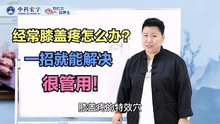 经常膝盖疼怎么办？一招就能解决，很管用！ [upl. by Crescint]