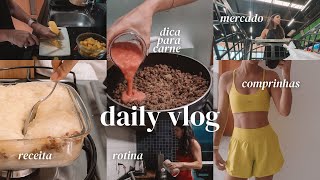 UM DIA COMIGO  vlog acordando 5h receita fácil de escondidinho mercado da semana comprinhas [upl. by Anahc]