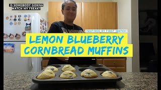 Lemon Blueberry Cornbread Muffins  Come bake with me [upl. by Fessuoy249]