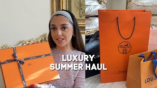 5 minute Luxury Summer Haul  Hermes Loewe Van Cleef amp Arpels Louis Vuitton [upl. by Dolora]