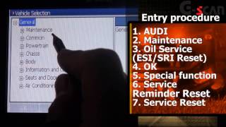 Gscan Service Reminder ResetOil Reset on a Audi A8 42 Quattro 2006wmv [upl. by How]