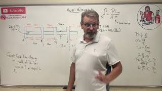 Mechanics of Materials Lesson 17  Axial Elongation Due to Axial Load Example [upl. by Andrej653]