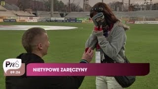 Oświadczyny na stadionie Górnika Zabrze [upl. by Kiefer]