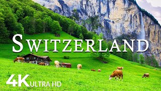 FLYING OVER SWITZERLAND 4K UHD  Soothing Music Along With Beautiful Nature Video  4K Video UHD [upl. by Centeno]