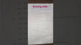 Evening shift exam English  today exam answer key 🗝️💯🔥true [upl. by Lancelot]