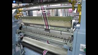 雙針床經編機Double Needle Bed Raschel Machine DH CBC600 [upl. by Anayt672]