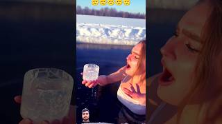 ice wine 🍷 glass eaten by beautiful lady [upl. by Veator]