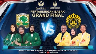 BABAK GRAND FINAL – UNIVERSITAS ANDALAS VS UNIVERSITAS INDONESIA [upl. by Tera]