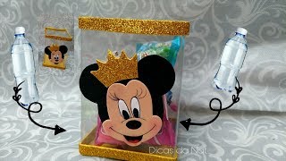 Ideia com Garrafa Pet  Lembrançinha de garrafa Pet da Minnie Princesa [upl. by Adnwahsal]