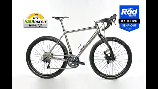 TESTSIEGER Falkenjagd Aristos CX Titan Gravel Crosser Randonneur Cross Titanrad by Rennstahl [upl. by Laius]