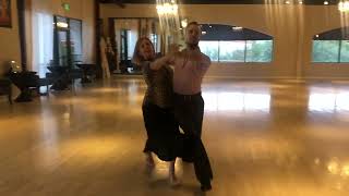 International Tango Open Gold  stop and go  fallaway whisk  lunge roll [upl. by Eimmit]