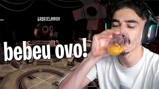 bistecone bebeu OVO depois de perder no Buckshot Roulette  ft Gabriel e Misty [upl. by Rosel]