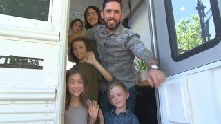 Meet Family Who Traded Their Home for Converted School Bus [upl. by Moorish992]