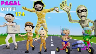 Pagal Bittu Sittu 174  Police Wala Cartoon  Police Car Cartoon  Police Chase  Cartoon Videos [upl. by Naharba819]