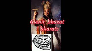 Yada yada hi dharmasya youtube krishna ji ka attitude trollface shorttrending viral short video [upl. by Adnotal]