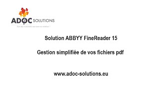 abbyy finereader 15 protéger un fichier pdf [upl. by Slerahc]