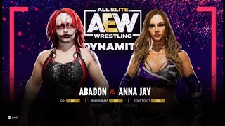 AEW BR Dynamite Ep 6 Abadon vs Anna Jay [upl. by Elli]