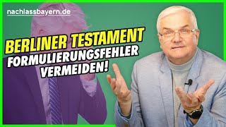 Berliner Testament Textfehler erkennen und vermeiden [upl. by Ozan646]