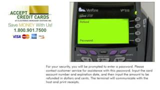 How to refund or return a sale using your Verifone Vx510LE credit card terminal [upl. by Gilda]