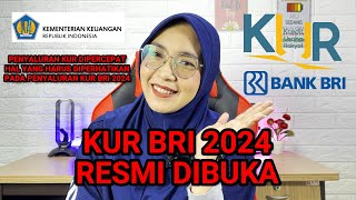 RESMI  PENYALURAN KUR BRI 2024 SUDAH DIBUKA INI DIA ATURANNYA [upl. by Ayerdna]