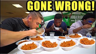 HE TRIED TO GET ME KICKED OUT 500 SPICY JOLLOF RICE EATING CONTEST GONE WRONG [upl. by Ana]